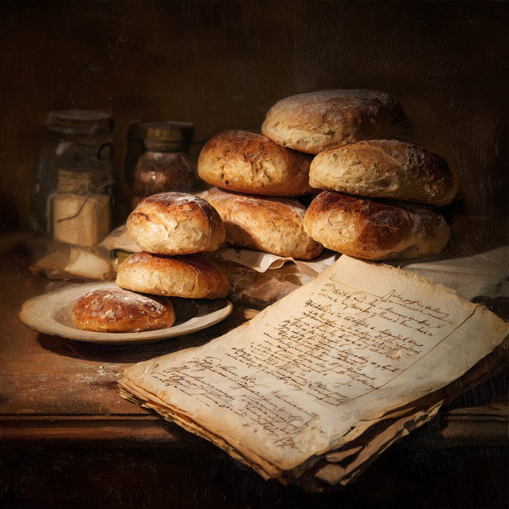 Bread with written legislation about folic acid supplementation.